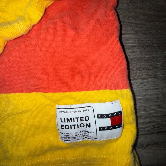 Vintage 90s Tommy Jeans Colorblock Rugby Shirt  Limited Edition  Y2K Prep - Picture 3 of 9